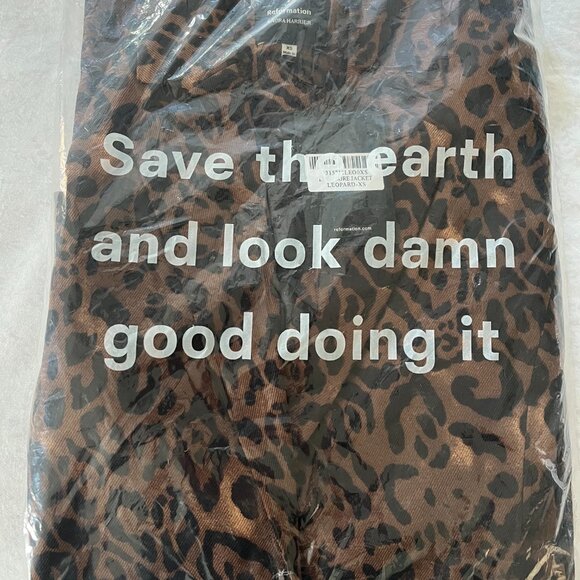 Leopard Jacket:  Reformation Eleonore:  BRAND NEW *(Double Ordered) - Picture 5 of 5